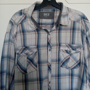 BKE Snaps Button Down Western Shirt XXL EUC